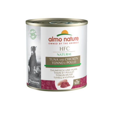 Almo Nature консервы Консервы для Собак с Тунцом и Курицей (HFC - Natural - Tuna and Chicken ) 5542 0,095 кг 10181
