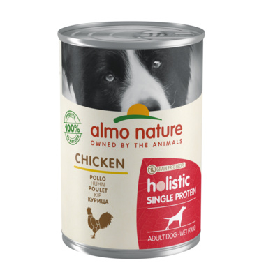 Almo Nature консервы Консервы для собак с чувствительным пищеварением (монобелковый рацион) с курицей (Holistic - Monoprotein - Chicken) 198 0,4 кг 37603