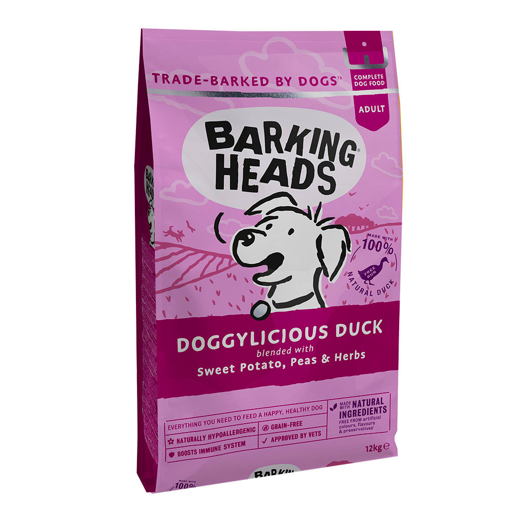 Barking Heads Беззерновой для Собак с Уткой и бататом Восхитительная утка BDK12 12,000 кг 18154, 1000100644