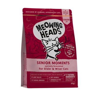 Meowing Heads Для Кошек старше 7 лет с лососем и яйцом Мудрые года MSR1 | Senior Moments 1,5 кг 20741
