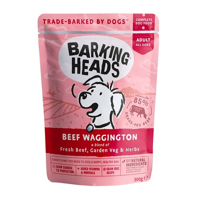 Barking Heads Консервы Паучи для собак с говядиной   Вуф-строганов (Beef Waggington 300g) BWBF300 | Beef Waggington 0,3 кг 48617