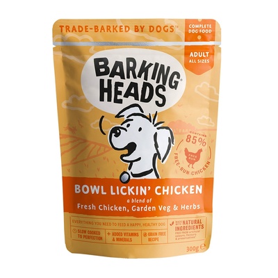 Barking Heads Консервы Паучи для собак с курицей До последнего кусочка (Bowl Lickin’ Chicken 300g) BWCK300, 0,300 кг