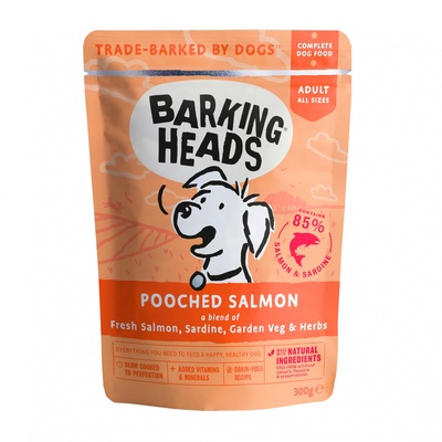 Barking Heads Консервы Паучи для собак с лососем и сардинами Мисочку оближешь (Pooched Salmon 300g) BWSL300 | Pooched Salmon 0,3 кг 48619