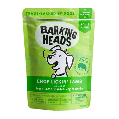 Barking Heads Консервы Паучи для собак с ягненком Мечты о ягненке (Chop Lickin’ Lamb 300g) BWLM300, 0,300 кг, 2700100646