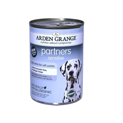 Arden Grange Консервы для собак с белой рыбой и картофелем (Sensitive, Fish & Potato) AG825016, 0,395 кг