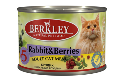 Berkley Консервы для кошек кролик с лесными ягодами , 0,2 кг 