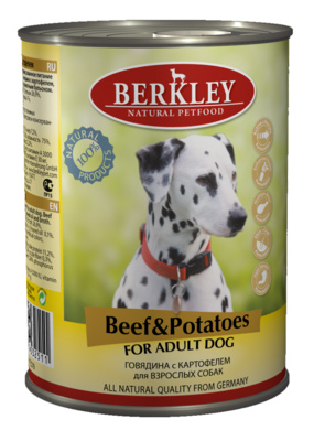 Berkley Консервы для собак с говядиной и картофелем, 0,400 кг