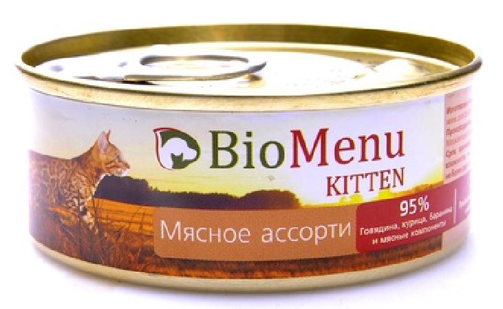 BioMenu Паштет для котят Мясное ассорти (7412129822) 0,1 кг 24530
