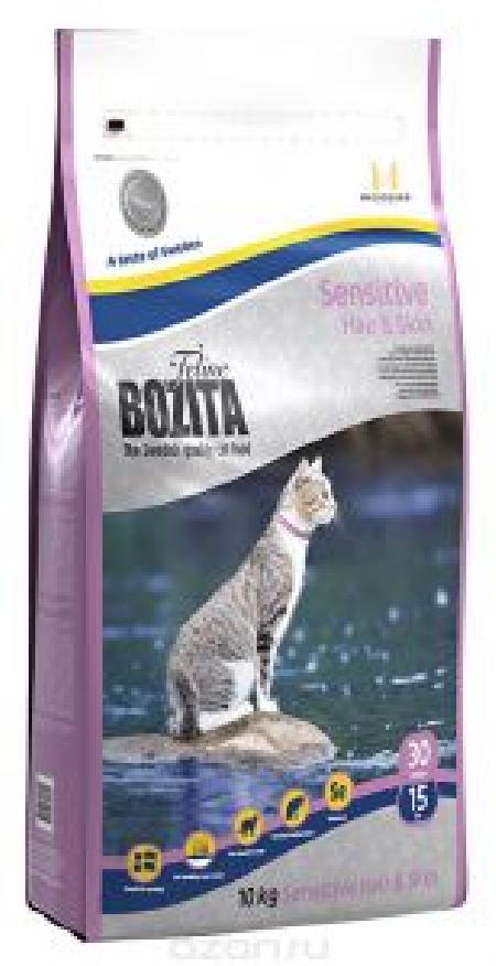 Bozita корм для взрослых кошек всех пород, идеальная кожа и шерсть, курица 10 кг
