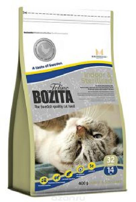 Bozita корм для взрослых и пожилых кастрированых и малоподвижных кошек всех пород, курица 400 гр