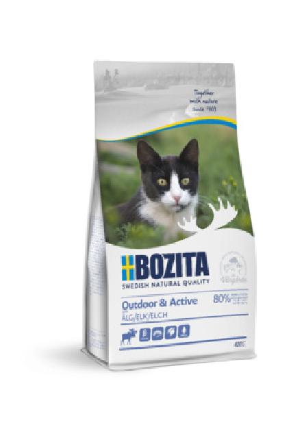 Bozita Outdoor and Active Сухой беззерновой корм для растущих и взрослых активных кошек с лосем 2 кг, 31821, 38259