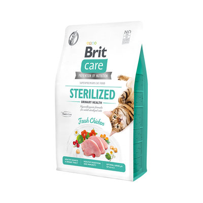 Brit Сухой гипоаллергенный корм Care Cat GF Sterilized Urinary Health со свежим мясом курицы для стерилизованных кошек Профилактика МКБ 540730, 2,000 кг, 11400100662