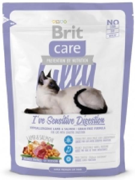 Brit Care корм для взрослых кошек всех пород, чувствительное пищеварение, беззерновой 400 гр