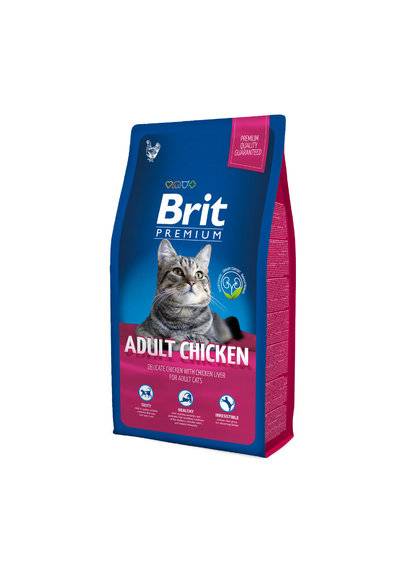 Brit Сухой корм  Premium Cat Adult Chicken для взрослых кошек с курицей и куриной печенью 513086 513086, 1,500 кг, 4000100662