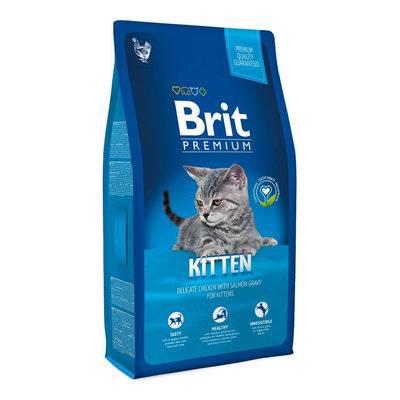Brit Сухой корм Premium Cat Kitten с курицей в лососевом соусе для котят 513048 513048, 1,500 кг, 4300100662