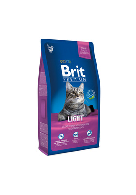 Brit Сухой корм Premium Cat Light с курицей и печенью для кошек, склонных к излишнему весу 513284 513284, 1,500 кг