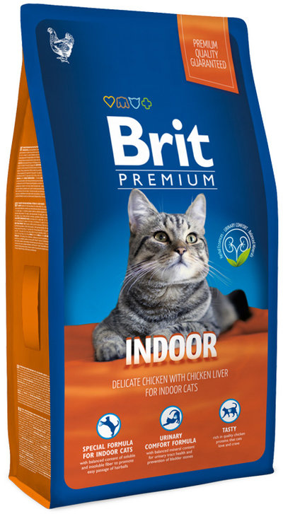 Brit Сухой корм Premium Cat  Indoor с курицей и печенью для кошек, домашнего содержания 513222 513222, 0,300 кг, 4800100662