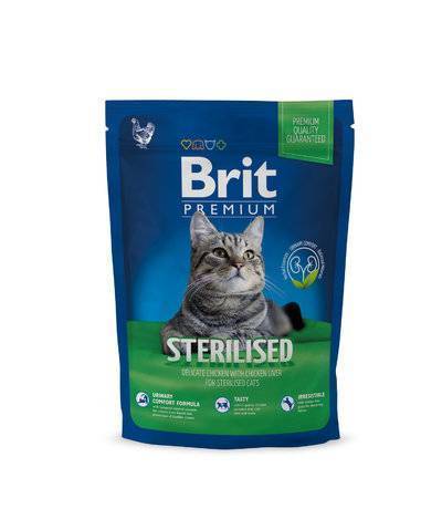 Brit Сухой корм Premium Cat Sterilised Chicken с курицей и куриной печенью для стерилизованных  кошек 513147 513147, 0,300 кг