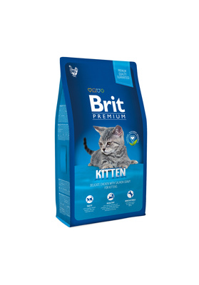 Brit Сухой корм Premium Cat Kitten с курицей в лососевом соусе для котят 513055 513055, 8,000 кг