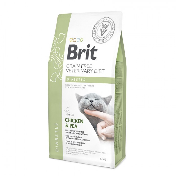 Brit корм для взрослых кошек всех пород, беззерновой, при сахарном диабете 2 кг
