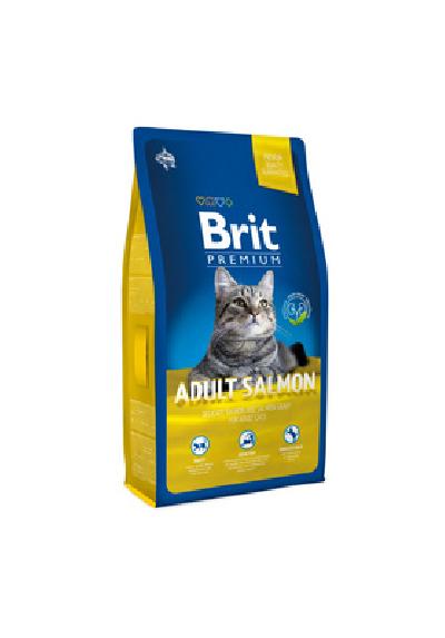 Brit Сухой корм  Premium Cat Adult Salmon для взрослых кошек с лососем в соусе 513116 513116, 0,800 кг, 7600100662