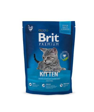 Brit Сухой корм Premium Cat Kitten с курицей в лососевом соусе для котят 513031 513031, 0,800 кг, 8000100662