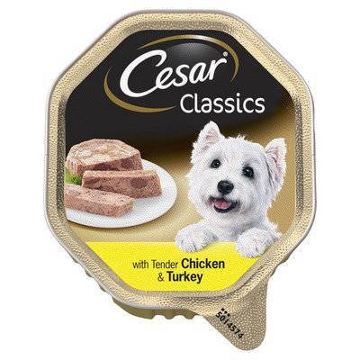 Cesar Консервы для собак паштет курица и индейка 10204875, 0,15 кг, 35581