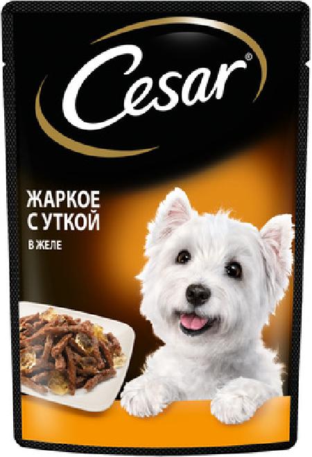 Cesar Паучи  для взрослых собак, жаркое с уткой в желе, 85г 10222851, 0,085 кг