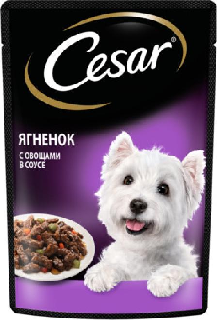 Cesar Паучи для взрослых собак, с ягненком и овощами в соусе, 85г 10222813, 0,085 кг, 43488