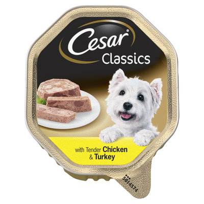 Cesar Консервы для собак паштет курица и индейка 10204875, 0,150 кг