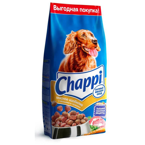 Chappi Сухой корм для собак мясное изобилие сытный мясной обед 7152, 15 кг, 11649