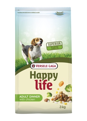 Happy Life (Versele-Laga) Для собак Куриный ланч (Happy life Adult Chicken Dinner) 431105, 3,000 кг