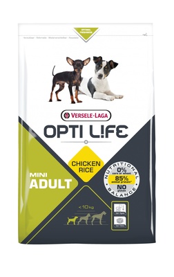 Opti Life (Versele-Laga) Для собак малых пород с курицей и рисом (Opti Life Adult Mini) 431145, 2,500 кг, 3300100666