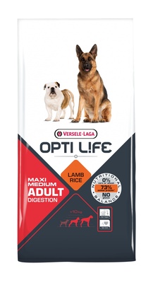 Opti Life (Versele-Laga) Для собак с чувствительным пищеварением с ягненком и рисом (Opti Life Adult Digestion Medium & Maxi) 431133 | Opti Life Adult Digestion Medium & Maxi, 12,5 кг , 5500100666