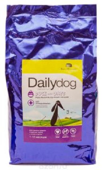 Dailydog корм для щенков средних и крупных пород, утка и овес (выведен) 3 кг