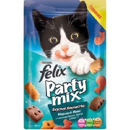 Felix лакомство для кошек всех пород и возрастов, морской микс (лосось, треска, форель) 20 гр
