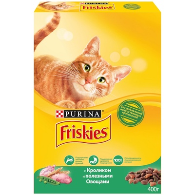 Friskies Сухой корм для кошек с кроликом, мясом птицы и овощами - 12152610/12384603, 0,400 кг