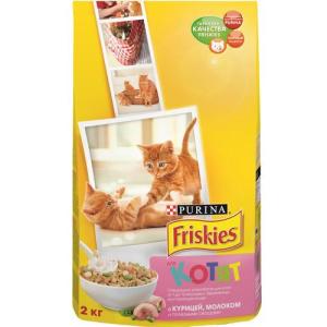 Friskies Сухой корм для котят с молоком и овощами (Kitten Chicken) - 511834512384634 | Kitten Chicken, 2 кг, 21670, 2300100670