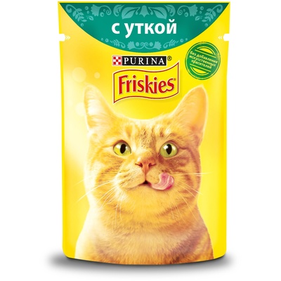 Friskies Паучи Кусочки в подливе с уткой для кошек (12459439), 0,050 кг