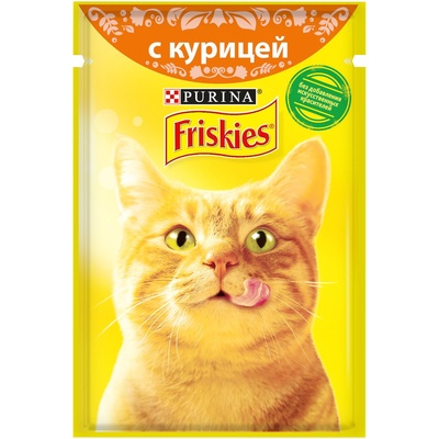 Friskies Паучи Кусочки в подливе с курицей для кошек (12459400), 0,05 кг 