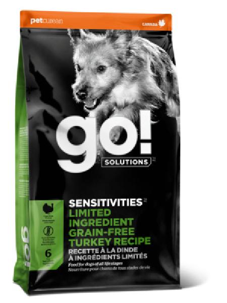 GO! ВИА Беззерновой для Щенков и Собак с Индейкой для чувств. пищеварения (Sensitivity + Shine LID Turkey Dog Recipe) 26/14, 2,72 кг, 13845