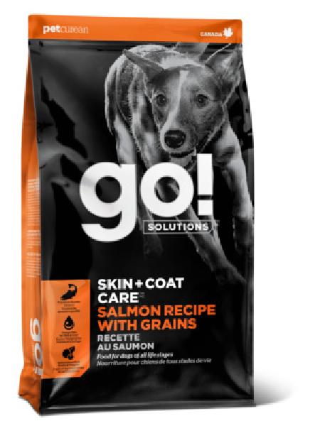 GO! Scin+Coat корм для щенков и взрослых собак всех пород, для здоровья кожи и шерсти, лосось 11,35 кг