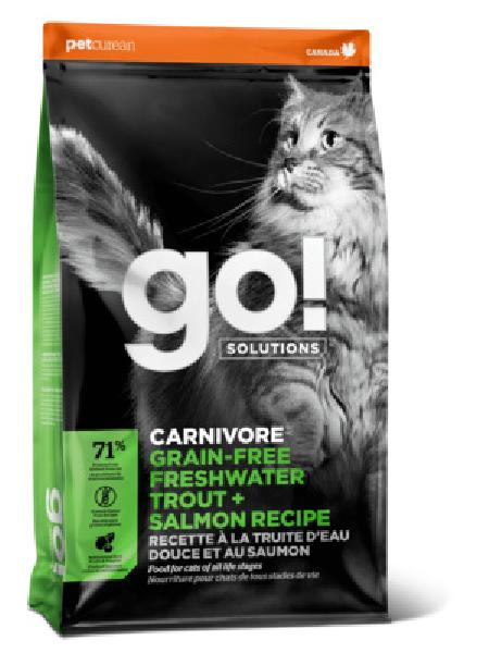 GO! корм для котят и кошек с чувствительным пищеварением, беззерновой, форель и лосось 3,63 кг