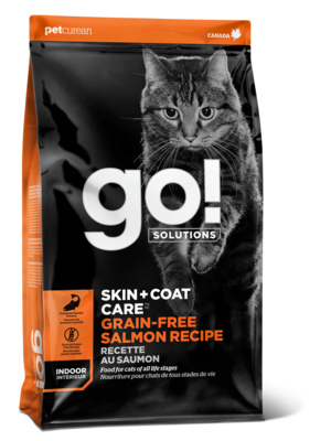 GO! корм для котят и взрослых кошек всех пород, домашнего содержания, беззерновой, лосось 1,4 кг