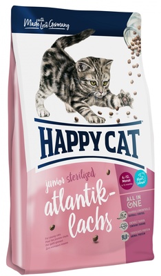 Happy cat ВИА Для стерилизованных котят с атлантическим лососем (70372) 70372, 0,300 кг