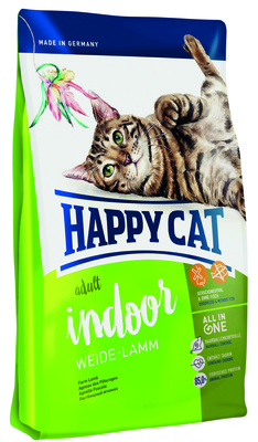 Happy cat Сухой корм для кошек Эдалт ИНДОР c ягнёнком (ФитВелл) 70205, 0,300 кг, 5500100680