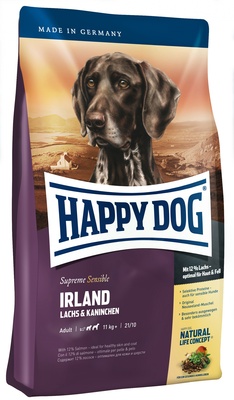 Happy dog ВИА Ирландия: для чувств.собак: лосось+кролик (Ireland), 4,000 кг