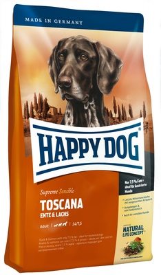 Happy dog ВИА Тоскана: для чувств.собак: утка+ лосось (Toscana), 4,000 кг, 1700100682