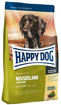 Happy dog ВИА Новая Зеландия: для чувств.собак: ягненок+рис (Neuseeland), 4,000 кг