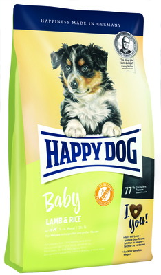 Happy dog Сухой корм для собак Бэйби  со вкусом ягненка с рисом (с 4 недель до 6 месяцев) 60392, 4 кг , 9000100682